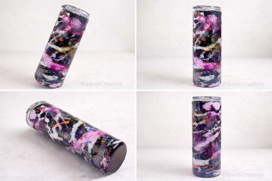 Neon 30oz stainless steel Tumblr with lid and straw