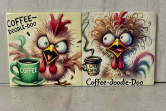 Set of 2 ceramic  Coasters